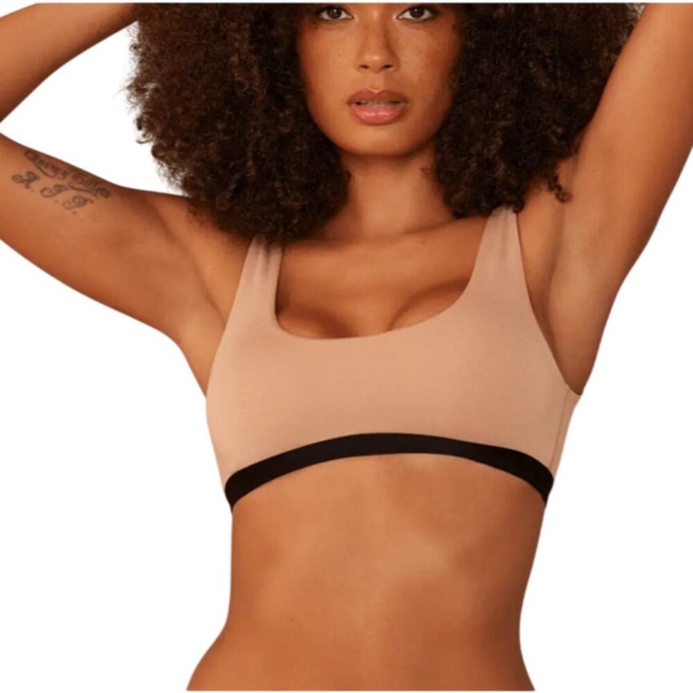 MeUndies Women's XS Sand Dune UltraModal Core Scoop Bralette Athleisure C12-12